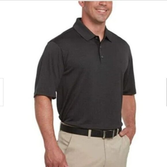 NWOT Bollé Men's XXL Black Polo Shirt 100% Polyester Short Sleeve Pattern - Picture 1 of 6